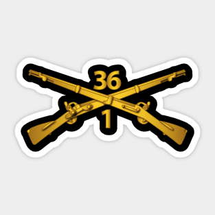 1st Bn - 36th Infantry Regiment Branch wo Txt Sticker